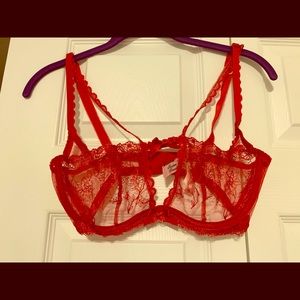 Agent Provocateur 34D Rosa Red Lace Bra